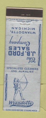 Matchbook Cover - Wyandotte Products MI JB Ford Sales Cleaners