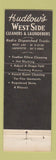 Matchbook Cover - Hudlow's West Side Cleaners Launderer Purdue West Lafayette IN