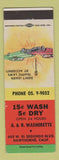 Matchbook Cover - A&W Washerette Laundry Hawthorne CA