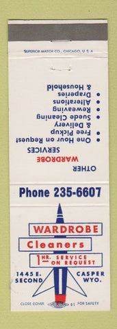 Matchbook Cover - Wardrobe Cleaners Casper WY