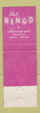 Matchbook Cover - Club Bingo Las Vegas NV casino