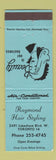 Matchbook Cover - Raymond Hair Styling Salon Toronto ON