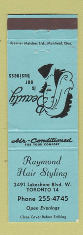 Matchbook Cover - Raymond Hair Styling Salon Toronto ON