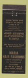 Matchbook Cover - Maria Hair Fashion Salon Carl's Barber Shop Oak Park MI