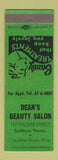 Matchbook Cover - Dean's Beauty Salon Sunbury PA