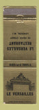 Matchbook Cover - Le Versailles Restaurant London UK England WEAR