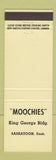 Matchbook Cover - Moochies Saskatoon SK NEON YELLOW