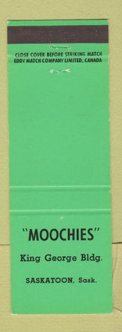 Matchbook Cover - Moochies Saskatoon SK NEON GREEN