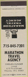 Matchbook Cover - Marathon Travel Agency Wausau WI