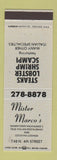 Matchbook Cover - Mister Marco's Italian Restaurant Milwaukee WI
