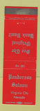 Matchbook Cover - Ponderosa Saloon Virginia City NV