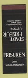 Matchbook Cover - Frisuren Stadt Zum Woooohlfuhlen Villach Austria SAMPLE