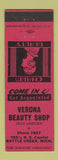 Matchbook Cover - Verona Beauty Shop Battle Creek MI salon WEAR