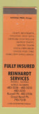 Matchbook Cover - Reinhardt Serv ices Great Bend Russell KS