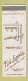 Matchbook Cover - Ted Lewis Restaurant Washington DC