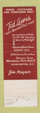 Matchbook Cover - Ted Lewis Restaurant Washington DC
