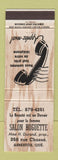 Matchbook Cover - Salon Huguette Asbestos QC hiar