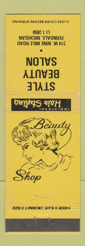 Matchbook Cover - Style Beauty Salon Ferndale MI