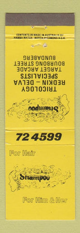 Matchbook Cover - Shampoo for Hair Australia Redkin Delva Bundaberg