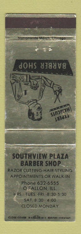 Matchbook Cover - Southview Plaza Barber Shop O'Fallon IL WEAR