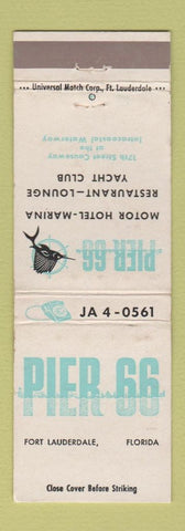 Matchbook Cover - Pier 66 Fort Lauderdale FL motor hotel WEAR