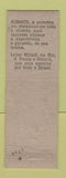 Matchbook Cover - Kirsch Decorators Brazil Sao Paulo