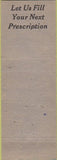 Matchbook Cover - North Side Pharmacy Lansing MI