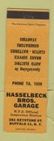 Matchbook Cover - Hasselbeck Bros Garage Buffalo NY