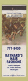 Matchbook Cover - Raynard's Hair Fashions Salon St Clair Shores MI