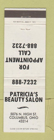 Matchbook Cover - Patrica's Beauty Salon Columbus OH