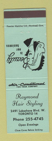 Matchbook Cover - Raymond Hair Styling Salon Toronto ON