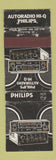 Matchbook Cover - Philips Car Radio Belgium WEAR
