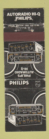 Matchbook Cover - Philips Car Radio Belgium WEAR
