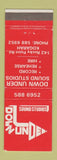 Matchbook Cover - Down Under Sound Studio Kogarah Australia music
