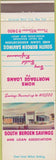 Matchbook Cover - South Bergen Savings Wood Ridge NJ