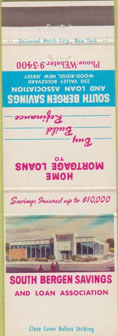 Matchbook Cover - South Bergen Savings Wood Ridge NJ