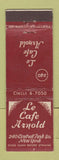 Matchbook Cover - Le Cafe Arnold New York City
