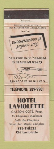 Matchbook Cover - Hotel Laviolette Ste Thecle QC WEAR