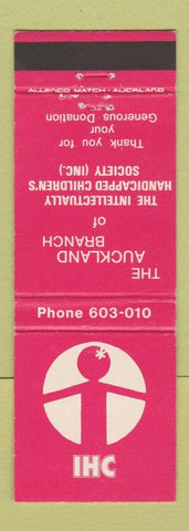 Matchbook Cover - Intellectually Handicapped Children's Society Auckland NZ