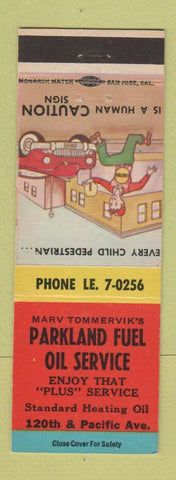 Matchbook Cover - Parkland Fuel Oil Marv Tommervik's WA?