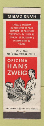 Matchbook Cover - Hans Sweig Auto Repair Brazil