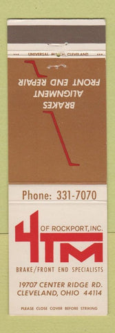 Matchbook Cover - 4TM Rockport Cleveland OH Auto Repair brakes front end