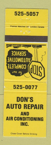 Matchbook Cover - Don's Auto Repair