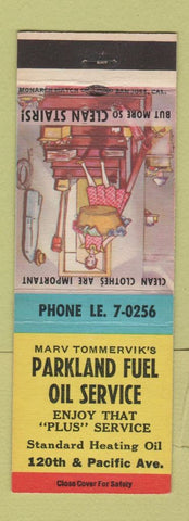 Matchbook Cover - Parkland Fuel Oil Marv Tommervik's WA?