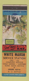 Matchbook Cover - White Marsh Service oil gas NO Sutton BBQ