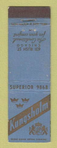 Matchbook Cover - Kungsholm Restaurant Chicago IL Midget