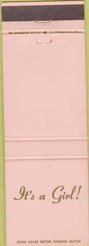 Matchbook Cover - It's A Girl! Security Trust Insurance