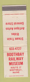 Matchbook Cover - Boothbay Railway Car Museum ME WEAR