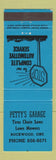 Matchbook Cover - Petty's Garage Rockwood ON