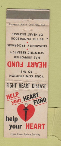 Matchbook Cover - Heart Fund Fight Heart Disease